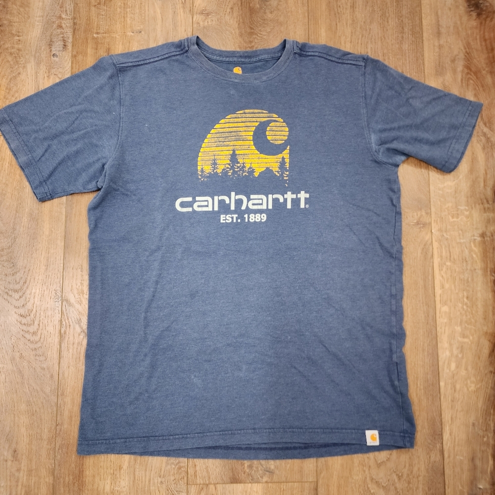 Carhartt Relaxed Fit Distressed Logo T-Shirt sz Large Tall